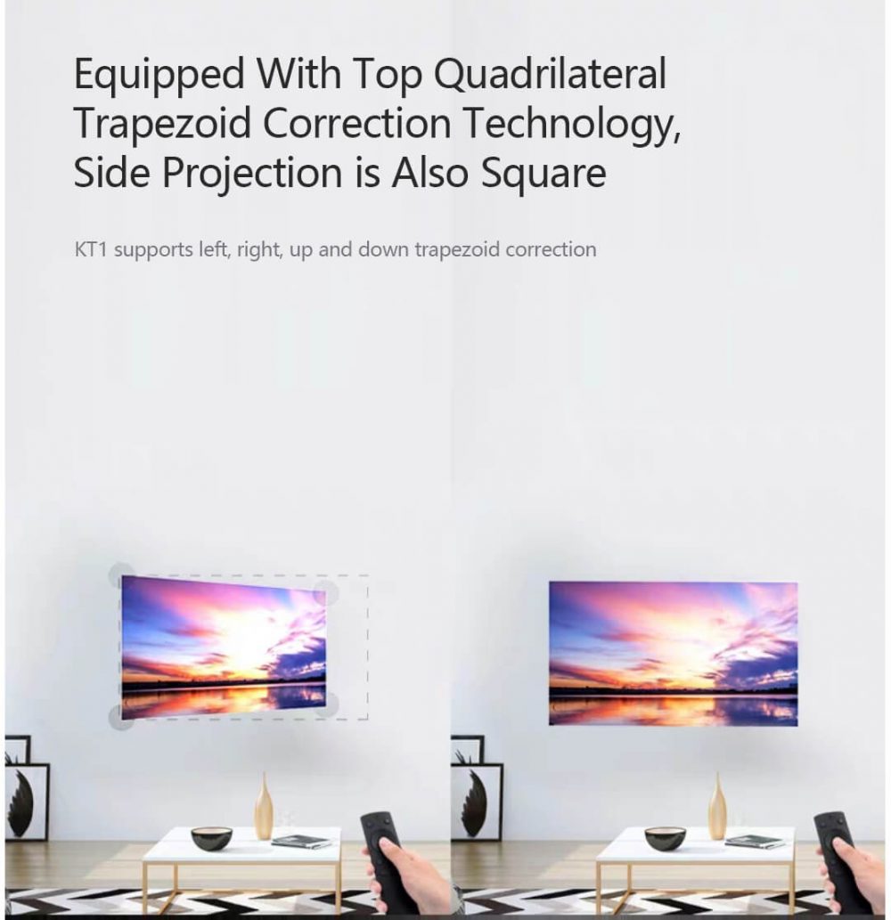 KT1 Pico Projector auto correction