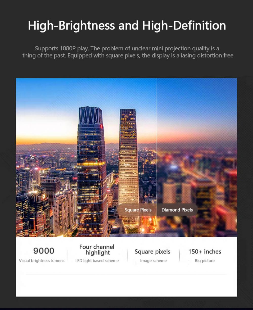 KT1 Pico Projector high definition brightness