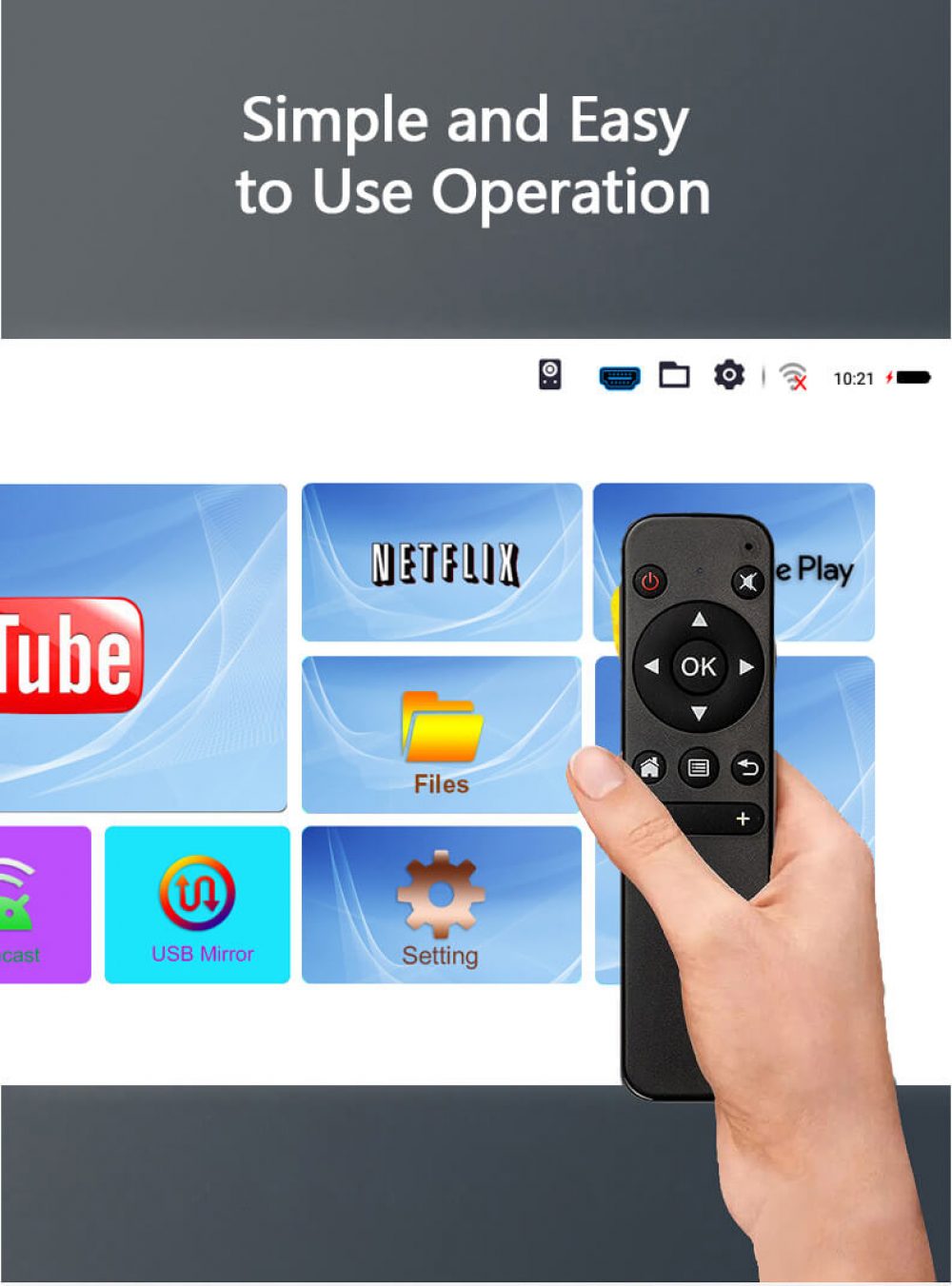 P12 Pico Projector Netflix Youtube