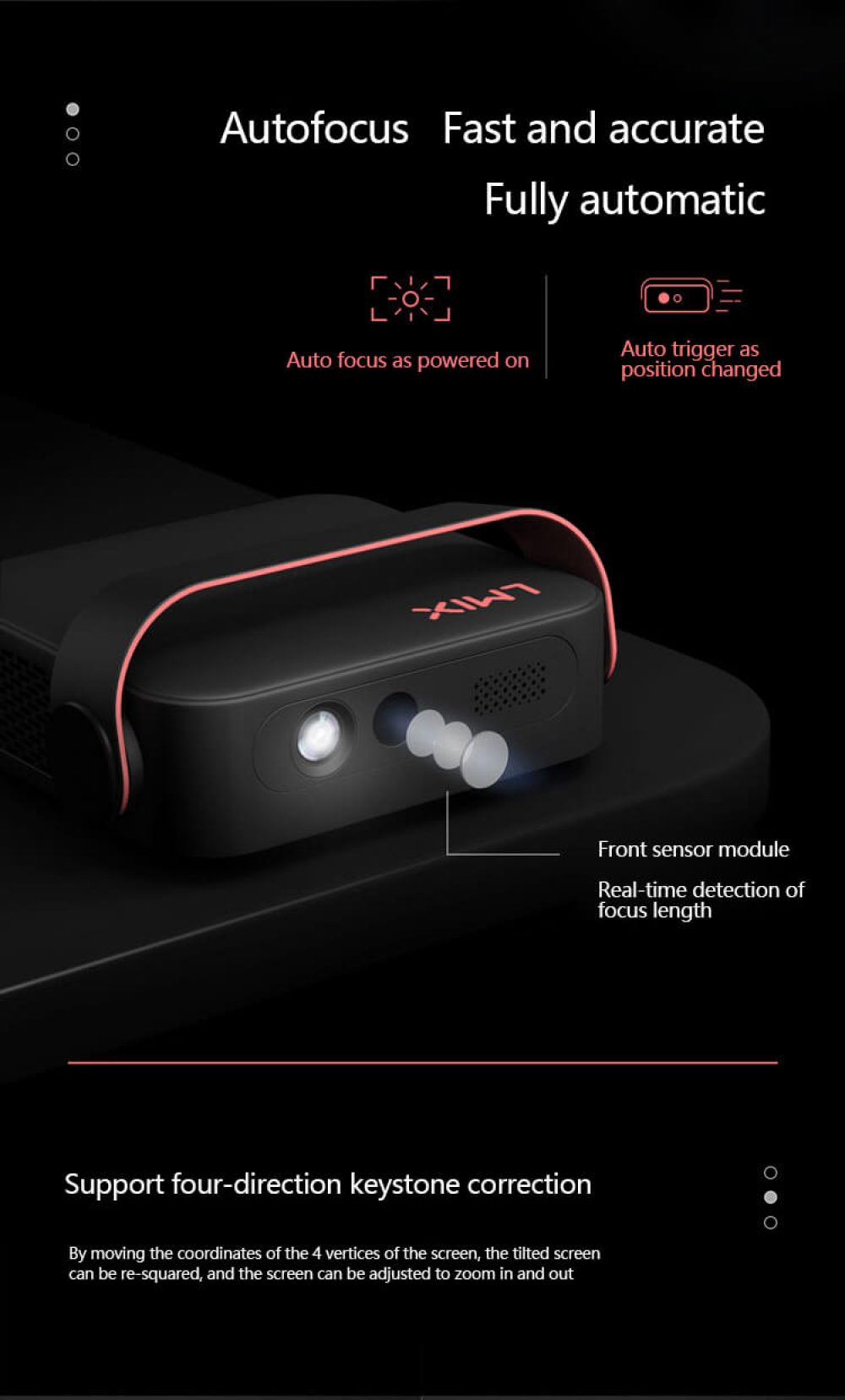 P302 Portable Projector autofocus